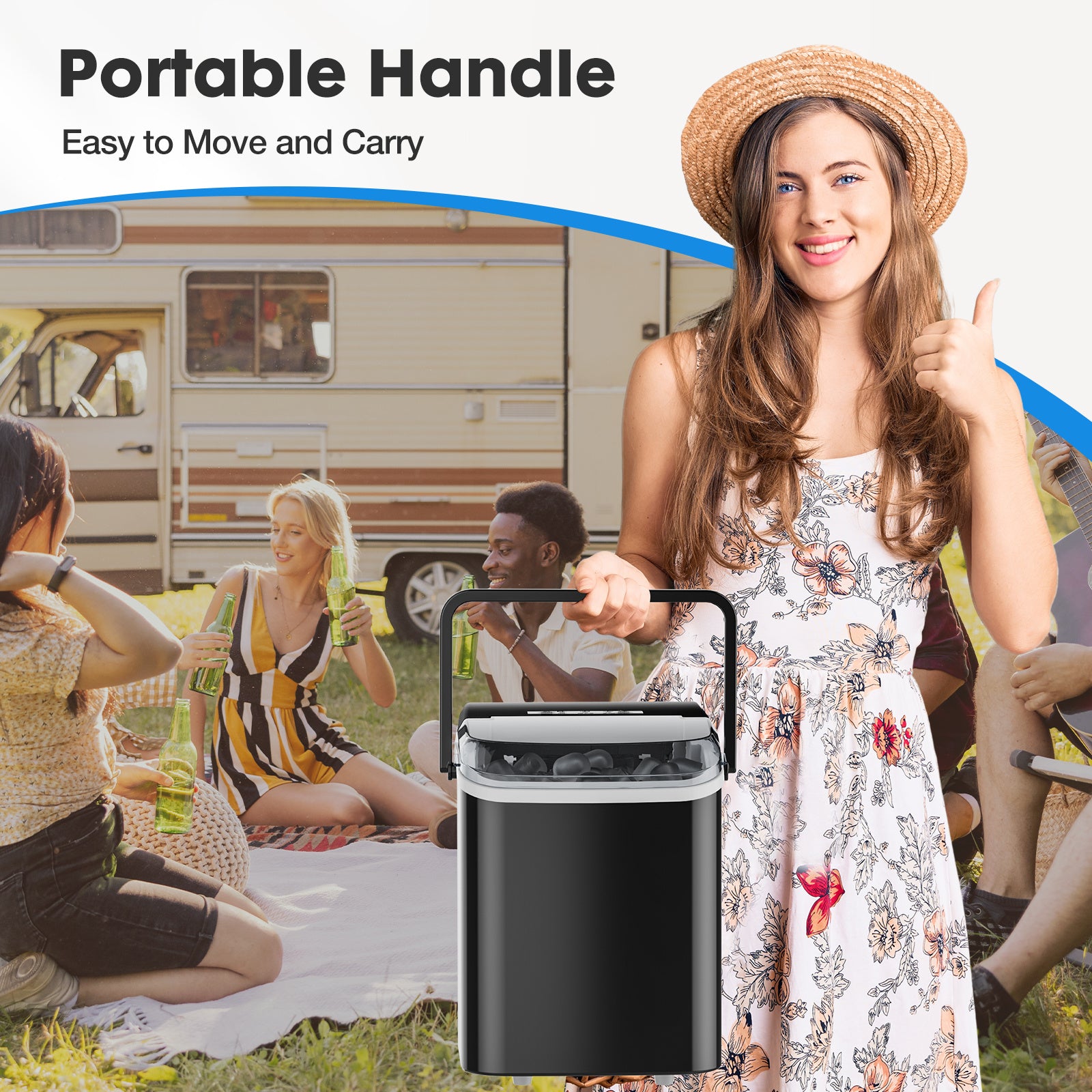 ChillMate Portable Countertop Ice Maker