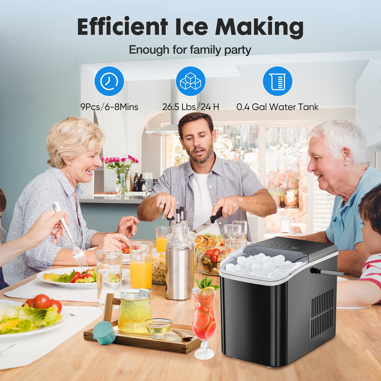 ChillMate Portable Countertop Ice Maker